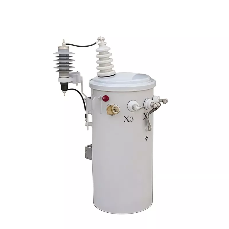 Guangbian pole transformer rural grid installation